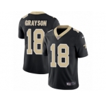 Youth Nike New Orleans Saints #18 Garrett Grayson Vapor Untouchable Limited Black Team Color NFL Jersey