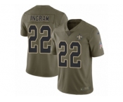Youth Nike New Orleans Saints #22 Mark Ingram Limited Olive 2017 Salute to Service NFL Jersey