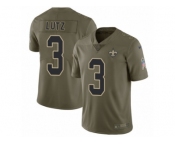 Youth Nike New Orleans Saints #3 Will Lutz Limited Olive 2017 Salute to Service NFL Jersey