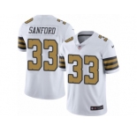 Youth Nike New Orleans Saints #33 Jamarca Sanford Limited White Rush NFL Jersey