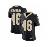 Youth Nike New Orleans Saints #46 Ken Crawley Vapor Untouchable Limited Black Team Color NFL Jersey