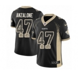 Youth Nike New Orleans Saints #47 Alex Anzalone Limited Black Rush Drift Fashion NFL Jersey