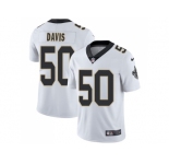 Youth Nike New Orleans Saints #50 DeMario Davis White Stitched NFL Vapor Untouchable Limited Jersey