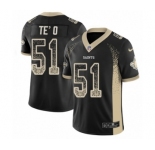 Youth Nike New Orleans Saints #51 Manti Te'o Limited Black Rush Drift Fashion NFL Jersey