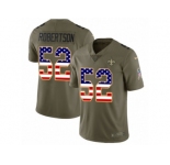 Youth Nike New Orleans Saints #52 Craig Robertson Limited Olive USA Flag 2017 Salute to Service NFL Jersey