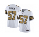 Youth Nike New Orleans Saints #57 Alex Okafor Limited White Rush NFL Jersey