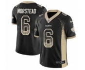Youth Nike New Orleans Saints #6 Thomas Morstead Limited Black Rush Drift Fashion NFL Jersey