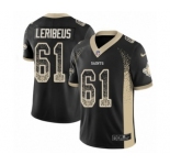 Youth Nike New Orleans Saints #61 Josh LeRibeus Limited Black Rush Drift Fashion NFL Jersey