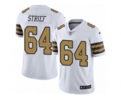 Youth Nike New Orleans Saints #64 Zach Strief Limited White Rush NFL Jersey