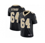 Youth Nike New Orleans Saints #64 Zach Strief Vapor Untouchable Limited Black Team Color NFL Jersey