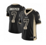 Youth Nike New Orleans Saints #7 Morten Andersen Limited Black Rush Drift Fashion NFL Jersey
