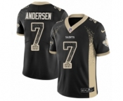 Youth Nike New Orleans Saints #7 Morten Andersen Limited Black Rush Drift Fashion NFL Jersey