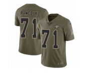 Youth Nike New Orleans Saints #71 Ryan Ramczyk Limited Olive 2017 Salute to Service NFL Jersey