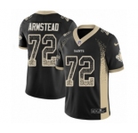 Youth Nike New Orleans Saints #72 Terron Armstead Limited Black Rush Drift Fashion NFL Jersey