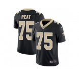 Youth Nike New Orleans Saints #75 Andrus Peat Vapor Untouchable Limited Black Team Color NFL Jersey