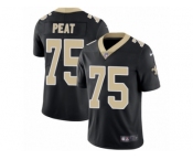Youth Nike New Orleans Saints #75 Andrus Peat Vapor Untouchable Limited Black Team Color NFL Jersey