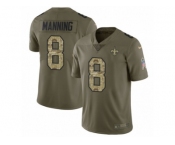 Youth Nike New Orleans Saints #8 Archie Manning Limited Olive Camo 2017 Salute to Service NFL Jersey