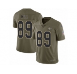 Youth Nike New Orleans Saints #89 Josh Hill Limited Olive 2017 Salute to Service NFL Jersey