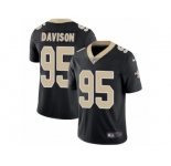 Youth Nike New Orleans Saints #95 Tyeler Davison Vapor Untouchable Limited Black Team Color NFL Jersey