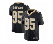 Youth Nike New Orleans Saints #95 Tyeler Davison Vapor Untouchable Limited Black Team Color NFL Jersey