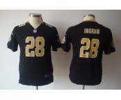 nike youth  nfl jerseys new orleans saints #28 ingram black[nike]