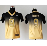 nike youth nfl jerseys new orleans saints #9 drew brees black-gold[Elite drift fashion][second version]