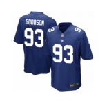 Men Nike New York Giants #93 B.J. Goodson Game Royal Blue Team Color NFL Jersey
