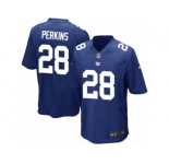 Men's Nike New York Giants #28 Paul Perkins Game Royal Blue Team Color NFL Jersey