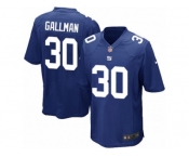 Men's Nike New York Giants #30 Wayne Gallman Game Royal Blue Team Color NFL Jersey