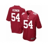 Men's Nike New York Giants #54 Olivier Vernon Game Red Alternate NFL Jersey