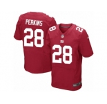 Men's Nike New York Giants #28 Paul Perkins Elite Red Alternate NFL Jersey