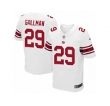 Men's Nike New York Giants #29 Wayne Gallman Elite White NFL Jersey