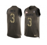 Men's Nike New York Giants #3 Geno Smith Limited Green Salute to Service Tank Top NFL Jersey