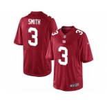 Men's Nike New York Giants #3 Geno Smith Limited Red Alternate NFL Jersey