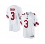 Men's Nike New York Giants #3 Geno Smith Limited White NFL Jersey