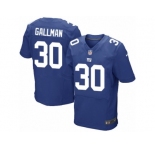 Men's Nike New York Giants #30 Wayne Gallman Elite Royal Blue Team Color NFL Jersey