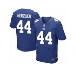 Men's Nike New York Giants #44 Mark Herzlich Elite Royal Blue Team Color NFL Jersey