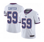 Men's Nike New York Giants #59 Lorenzo Carter Elite White Rush Vapor Untouchable NFL Jersey