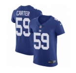 Men's Nike New York Giants #59 Lorenzo Carter Royal Blue Team Color Vapor Untouchable Elite Player NFL Jersey