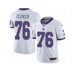 Men's Nike New York Giants #76 D.J. Fluker Elite White Rush NFL Jersey