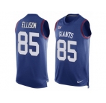Men's Nike New York Giants #85 Rhett Ellison Limited Royal Blue Player Name & Number Tank Top NFL Jersey
