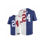 Nike New York Giants #24 Eli Apple Royal Blue White Men's Stitched NFL Elite Split Jersey