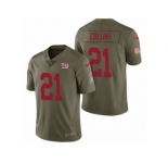 Men Nike New York Giants #21 Landon Collins Olive 2017 Salute to Service Limited Jerseys
