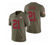 Men Nike New York Giants #21 Landon Collins Olive 2017 Salute to Service Limited Jerseys