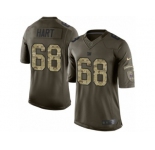 Men Nike New York Giants #68 Bobby Hart Limited Green Salute to Service NFL Jersey