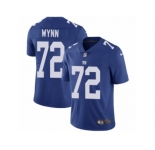 Men Nike New York Giants #72 Kerry Wynn Royal Blue Team Color Vapor Untouchable Limited Player NFL Jersey