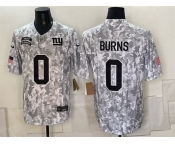 Men's New York Giants #0 Brian Burns 2024 F.U.S.E. Arctic Camo Salute to Service Limited Football Stitched Jersey