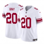 Men's New York Giants #20 Eric Gray White 2023 F.U.S.E. Vapor Untouchable Limited Football Stitched Jersey