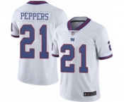 Men's New York Giants #21 Jabrill Peppers Limited White Rush Vapor Untouchable Football Jersey