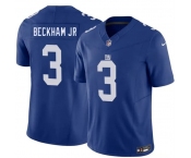 Men's New York Giants #3 Odell Beckham Jr Blue 2026 F.U.S.E. Vapor Untouchable Limited Football Stitched Jersey